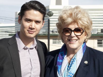 Matt Irwin with Las Vegas Mayor Carolyn Goodman